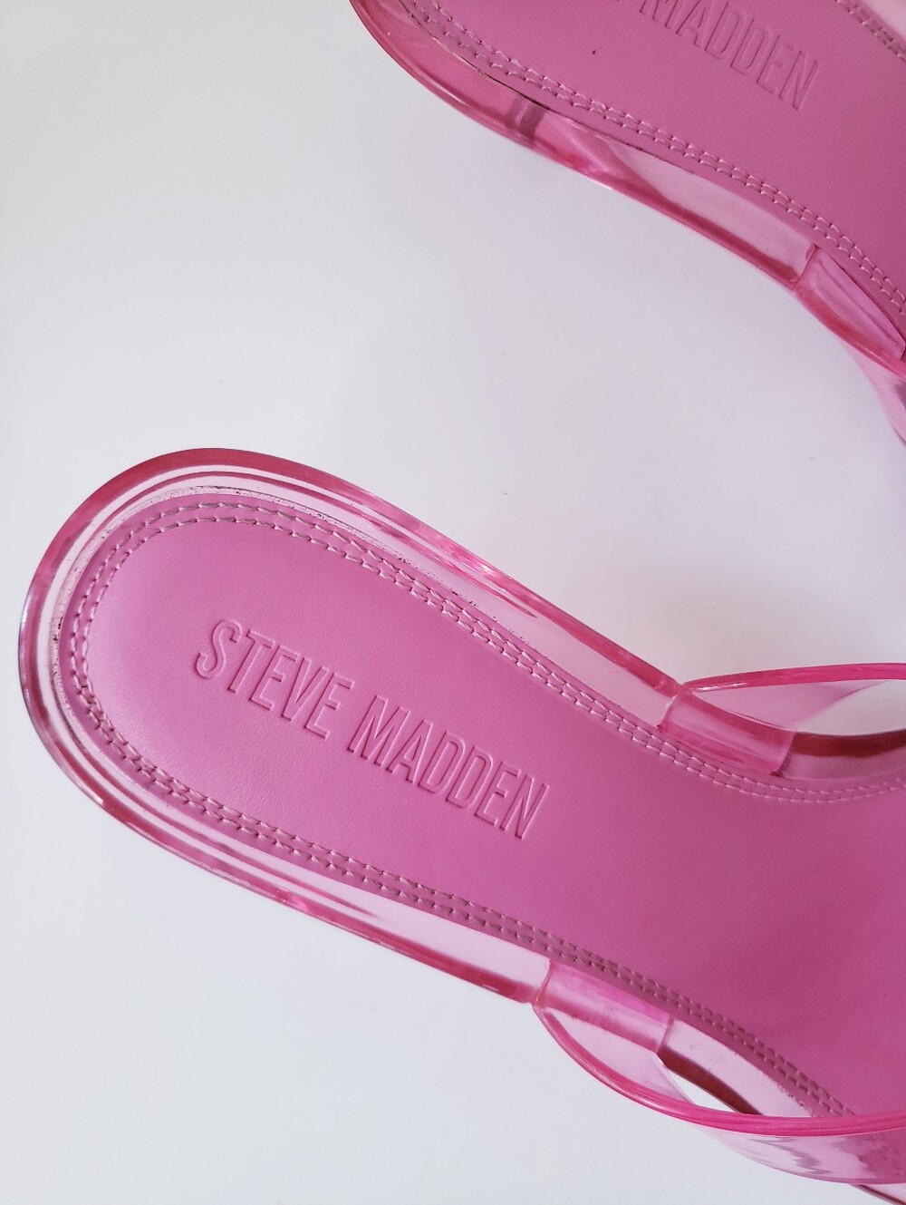 Steve Madden Pink Clear Kittem Heels - Picture 9 of 12